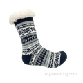 Chaussettes de pantoufles non glissantes d&#39;hiver